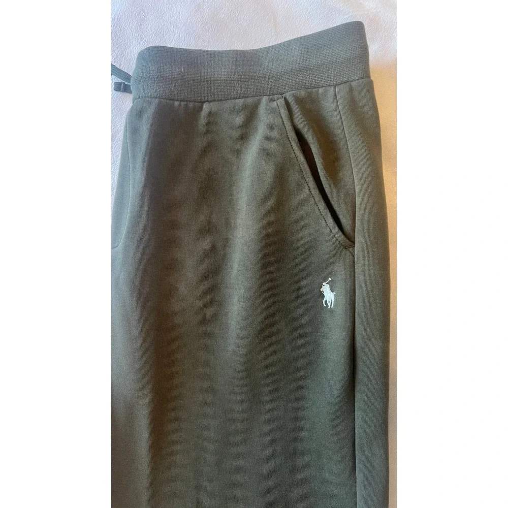 Polo Ralph Lauren Boys XL 18-20 Joggers Olive Green Fleece Sweatpants Pony Logo